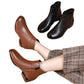 👢Damskie buty do kostki na obcasie ze skóry PU