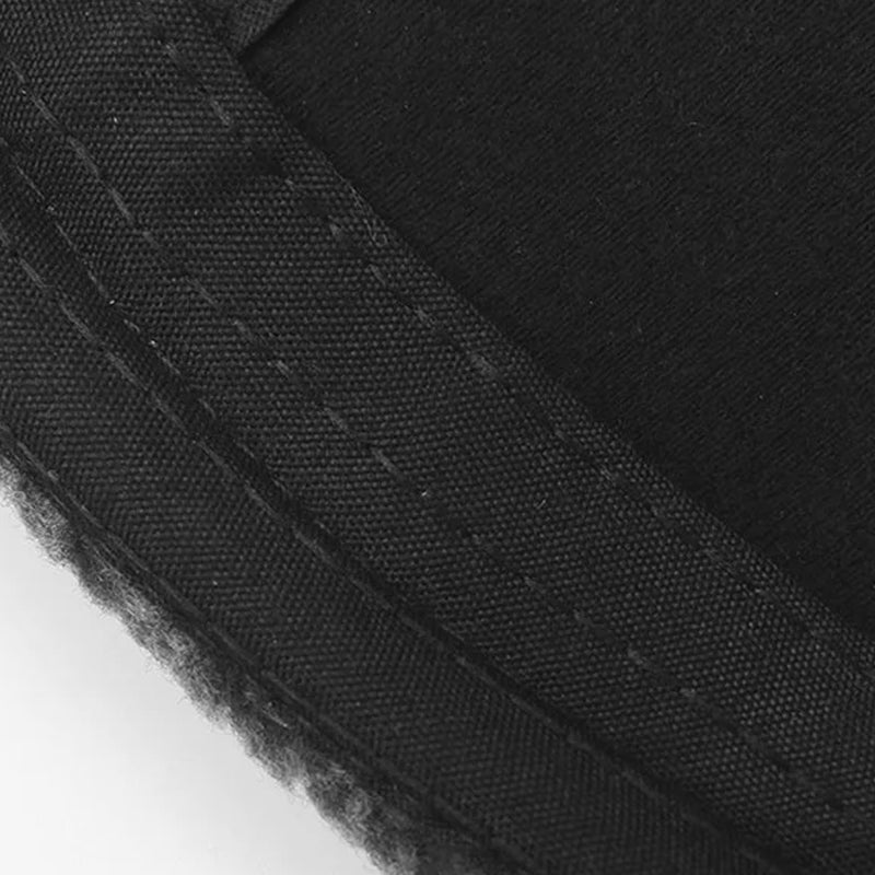 🧢🐂Ny vinterhatt för män med fårskinn platt topp öronskydd-3