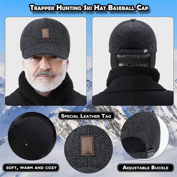 🧢 50% REA NU! 🔥 Vinterkeps med Öronlappar - Lätt & Varm, Perfekt för Kallt Väder ❄️✨-3