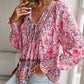 🌺Damska modna koszula z długim rękawem z nadrukiem V-Neck