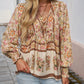 🌺Damska modna koszula z długim rękawem z nadrukiem V-Neck