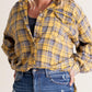 💖Damska koszula w kratę Mineral Washed Button Down
