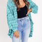 💖Damska koszula w kratę Mineral Washed Button Down