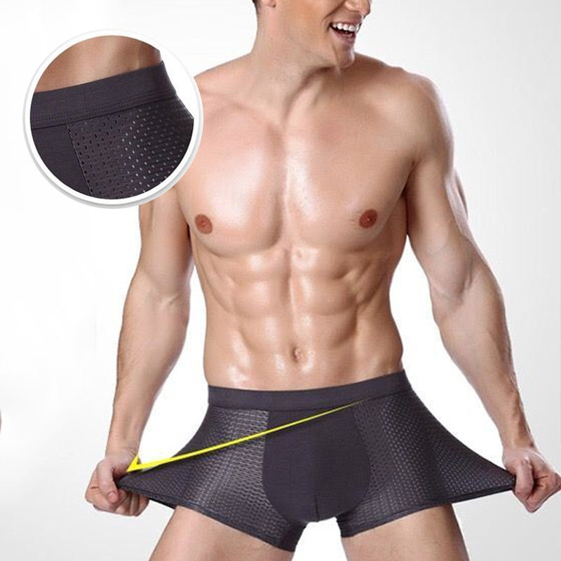 🔥50% Ice Silk Mesh Antibakteriella boxerkalsonger som andas-13