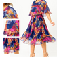 👗 Kobieca elegancka sukienka z kwiatowym nadrukiem 🌸 | Krój w kształcie litery A