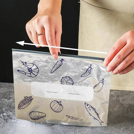 🔥Kup 10, a 20 dostaniesz gratis🔥✨Wielokrotnego użytku woreczki do przechowywania z aluminiową folią