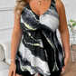 😍🏖️【L–4XL】🌊 Dámská plavková souprava s potiskem – velké velikosti 💖