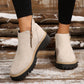 🎉 2025 Nowe produkty Gorąca sprzedaż ✨ Kobiety Round-Toe buty kostkowe z zamkiem błyskowym bocznym👢