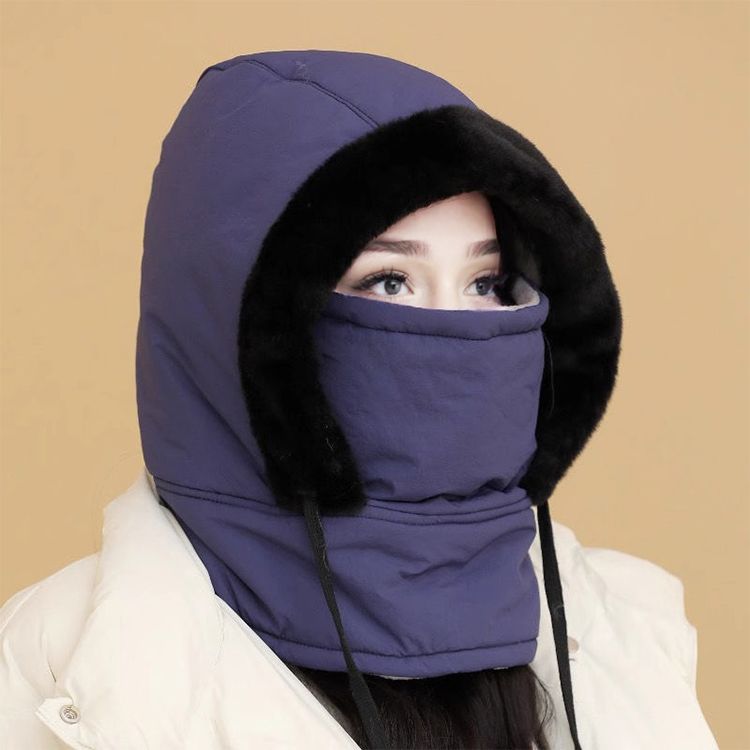 ❄️Fodrad, tjock termisk mössa med ansiktsmask för män och kvinnor-10