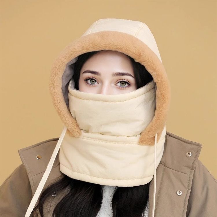 ❄️Fodrad, tjock termisk mössa med ansiktsmask för män och kvinnor-12