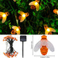 LED světelný řetěz ve tvaru včel s solárním napájením🐝