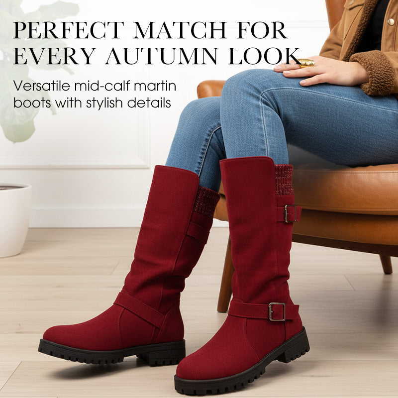 👢 50 % RABATT NU! 🔥 Chica-stövlar i mocka för damer – europeisk stil & halkfri sula, komfort hela dagen 🍂✨-2