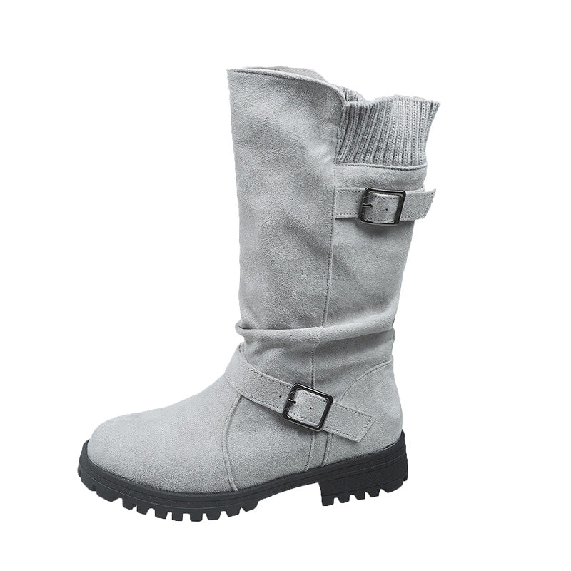 👢 50 % RABATT NU! 🔥 Chica-stövlar i mocka för damer – europeisk stil & halkfri sula, komfort hela dagen 🍂✨-10
