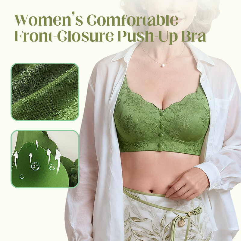🔥Köp 2 få 1 gratis🔥 Comfort Front-Clasp & Wire-Free Seamless Bra-1