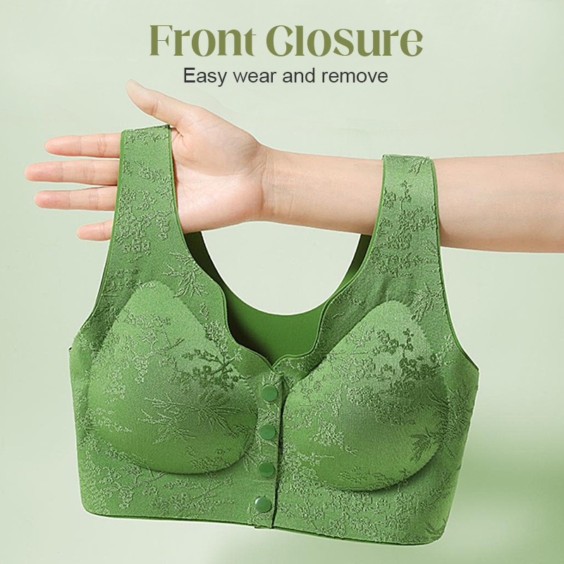 🔥Köp 2 få 1 gratis🔥 Comfort Front-Clasp & Wire-Free Seamless Bra-4