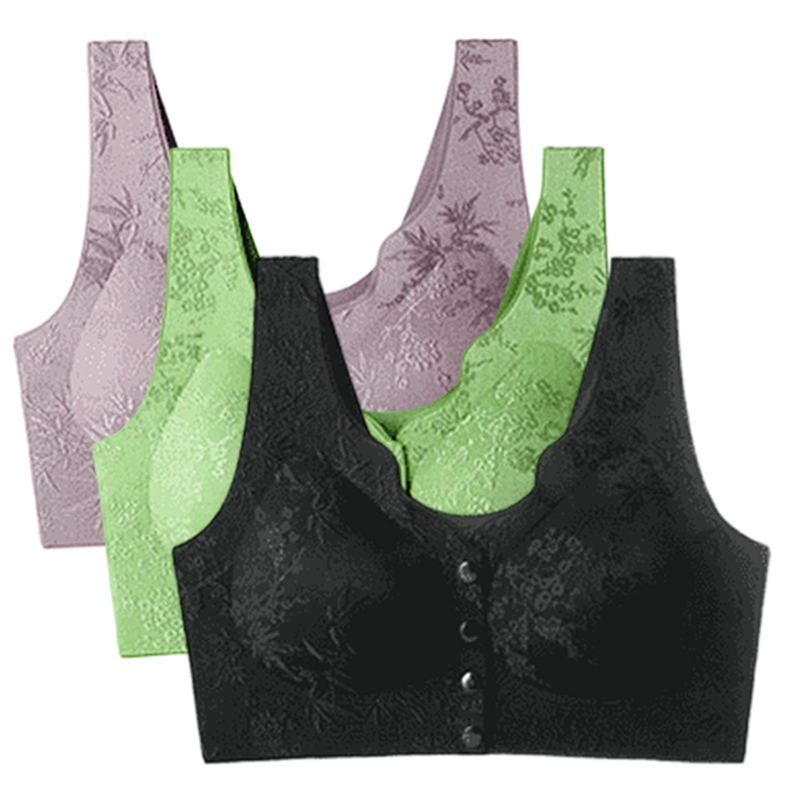 🔥Köp 2 få 1 gratis🔥 Comfort Front-Clasp & Wire-Free Seamless Bra-18