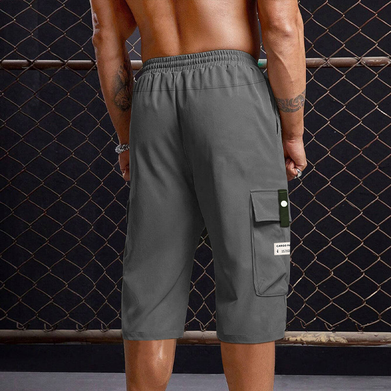 👖 50% RABATT! 🔥 Capri-Cargobyxor med Dragsko för Män – Lätta, Stretchiga & Med Flertalet Fickor, Perfekta För Aktiv Utomhusvistelse Eller Avslappnad Vardag 🏕️-3