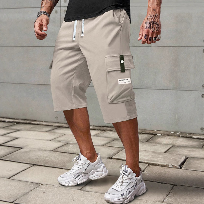 👖 50% RABATT! 🔥 Capri-Cargobyxor med Dragsko för Män – Lätta, Stretchiga & Med Flertalet Fickor, Perfekta För Aktiv Utomhusvistelse Eller Avslappnad Vardag 🏕️-6
