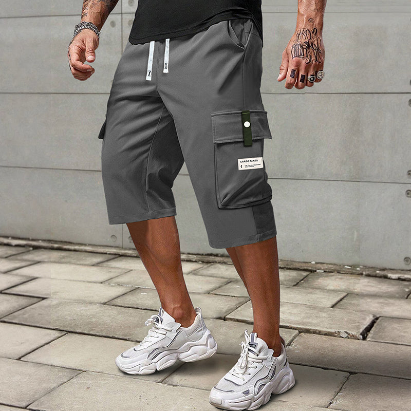 👖 50% RABATT! 🔥 Capri-Cargobyxor med Dragsko för Män – Lätta, Stretchiga & Med Flertalet Fickor, Perfekta För Aktiv Utomhusvistelse Eller Avslappnad Vardag 🏕️-5