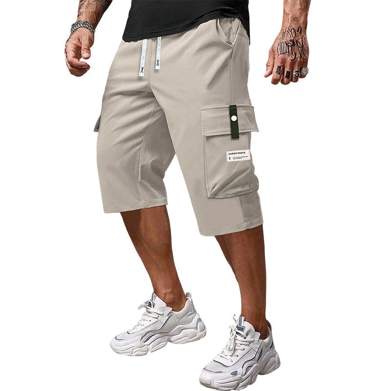 👖 50% RABATT! 🔥 Capri-Cargobyxor med Dragsko för Män – Lätta, Stretchiga & Med Flertalet Fickor, Perfekta För Aktiv Utomhusvistelse Eller Avslappnad Vardag 🏕️-9