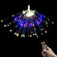 Solární světelné řetězy Solar Fireworks – automatické zapínání/vypínání, vodotěsné LED diody pro zahradu, terasu a večírky