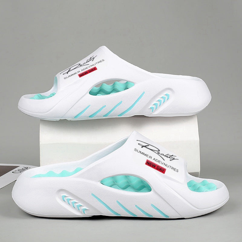 ☁️ 🎁Nyhet 50 % rabatt | Halkfria molnslides med tjock sula för herrar-10