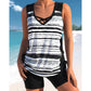 👙S–3XL🏖️Dámské vzorované dvoudílné tankini