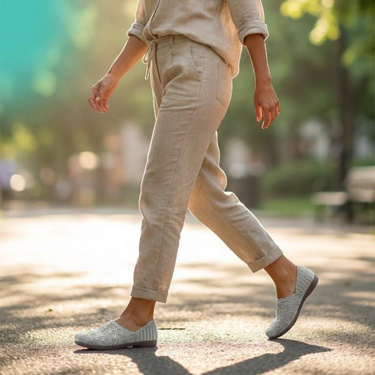 Dámské prodyšné tkané nazouvací baleríny