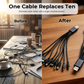 Univerzální nabíjecí kabel USB 10 v 1 – rychlý, všestranný a ideální pro všechna zařízení