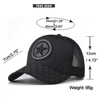 ⭐ Kšiltovka Trucker s pěticípou hvězdou – zadní část ze síťoviny, prodyšná 🧢 Klasický střih s nastavitelným zapínáním ✅ Na dobírku, skladem 🚚