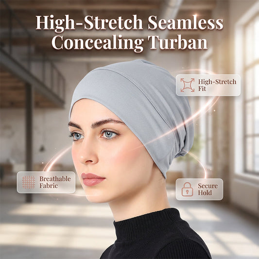 🧕 Indický styl, elastický turban – předplisovaný, jednobarevný | Jóga, cestování, spaní, párty – platba na dobírku 🎁