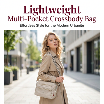 Lehká crossbody taška s více kapsami