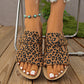Leopard Print Platform Slippers – Přezka, 3cm podpatek, protiskluzová