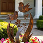 Rustic Bird & Flower Kovová Zahradní Tyč