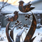 Rustic Bird & Flower Kovová Zahradní Tyč