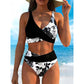 👙 NYNÍ SLEVA 49 %💐 Dámský květinový bikini set s vysokým pasem – Elegantní květinový vzor, lichotivý střih s vysokým pasem, měkká látka, ideální na pláž i k bazénu ☀️
