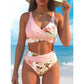👙 NYNÍ SLEVA 49 %💐 Dámský květinový bikini set s vysokým pasem – Elegantní květinový vzor, lichotivý střih s vysokým pasem, měkká látka, ideální na pláž i k bazénu ☀️