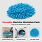 🧹 Náhradní hlavice pro rotační mop s třásněmi z chňapky – Ultra savé mikrovláknové náplně | Použití za mokra i sucha | Pratelná v pračce | Kompatibilní s většinou rotačních mopů s třásněmi ✨
