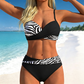 🌺👙 Dvoudílné bikiny s potiskem a zpevňujícím efektem