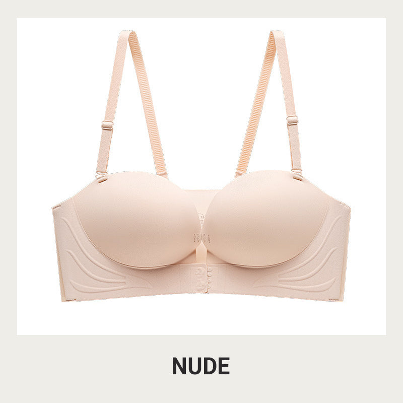 👙 50 % RABATT NU! ✨ Osynlig band främre spänne push‑up bh – justerbara dolda band & sömlös komfort – perfekt för axelbandslösa och urringade outfits 🌸-9
