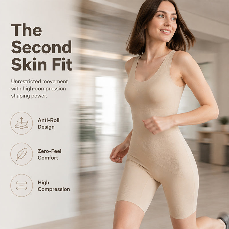 ✨【Begränsat erbjudande – 50% rabatt】Dam Sömlös Shapewear Body – 💕Magkontroll & Midjeformare & Enkel av- och påklädning vid toalettbesök-5