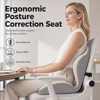 🪑 SLEVA 50 %! Ergonomický sedák z paměťové pěny – opora zad pro domov, kancelář a auto 💺
