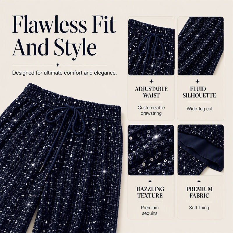 Ny kollektion🛍️Raka byxor för dam med elastisk midja-1