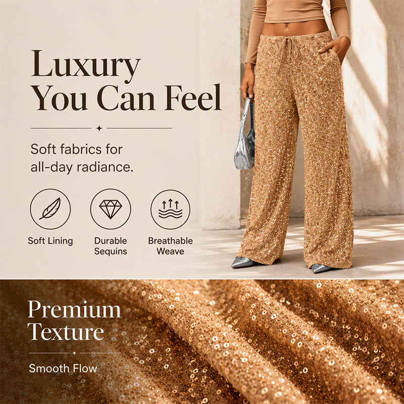Ny kollektion🛍️Raka byxor för dam med elastisk midja-4