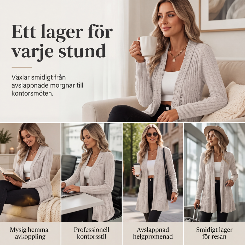 ✨Elegant kofta med öppen framsida för kvinnor-6