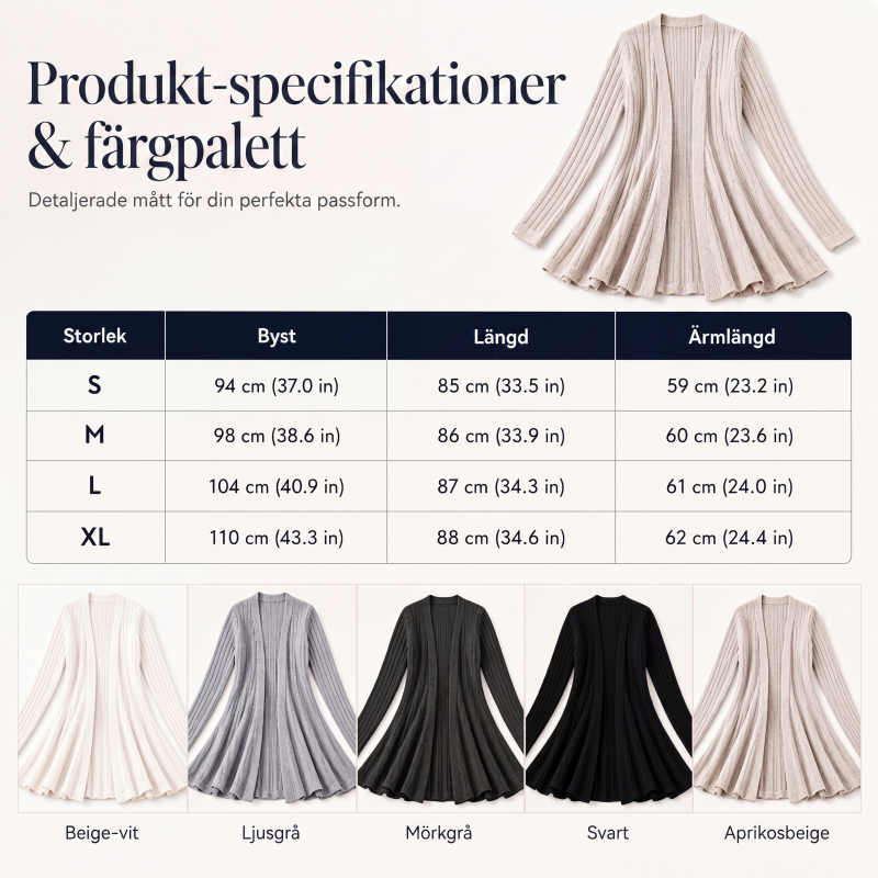 ✨Elegant kofta med öppen framsida för kvinnor-12