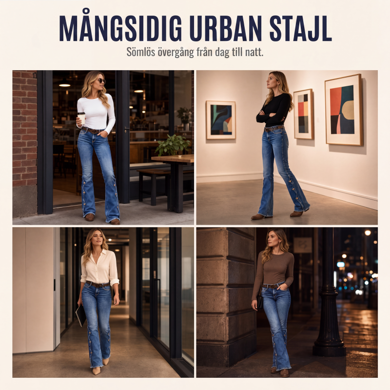 Nya ankomster📦  Klassiska högmidjade jeans med designertouch – stretchig kvalitet för rörelsefrihet-7