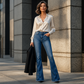 Nya ankomster📦  Klassiska högmidjade jeans med designertouch – stretchig kvalitet för rörelsefrihet-4