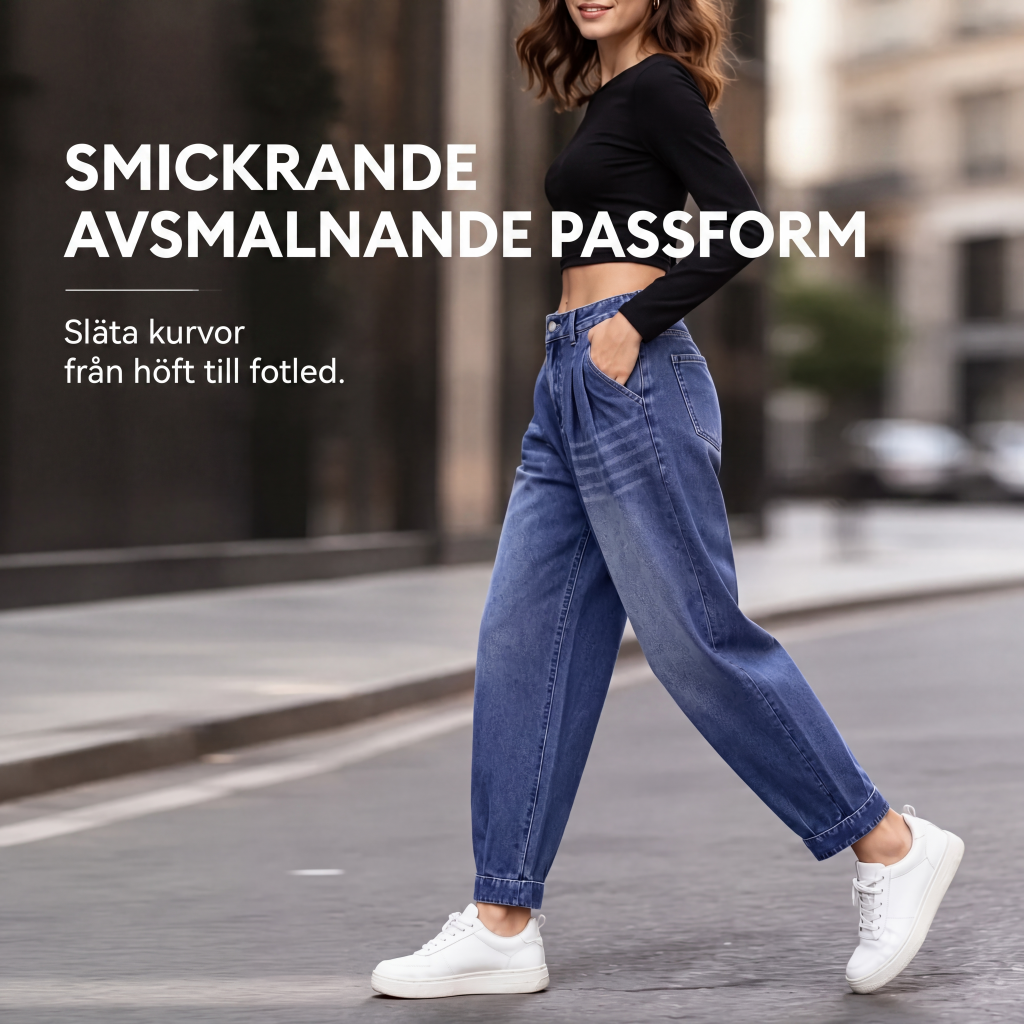 ✨Ny lansering👖Damjeans med hög midja och haremmodell-1