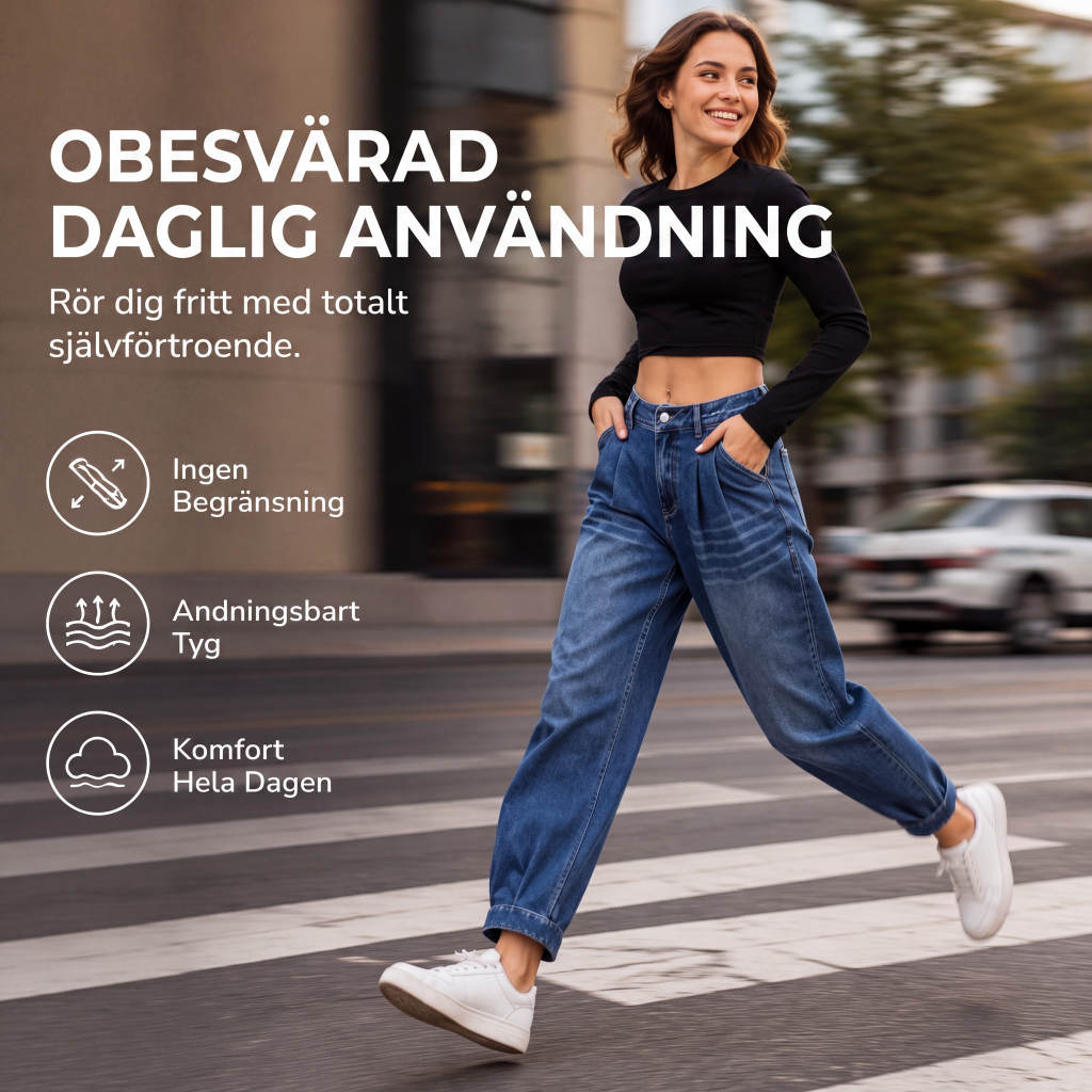 ✨Ny lansering👖Damjeans med hög midja och haremmodell-4
